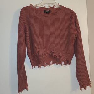 Long sleeve crop top